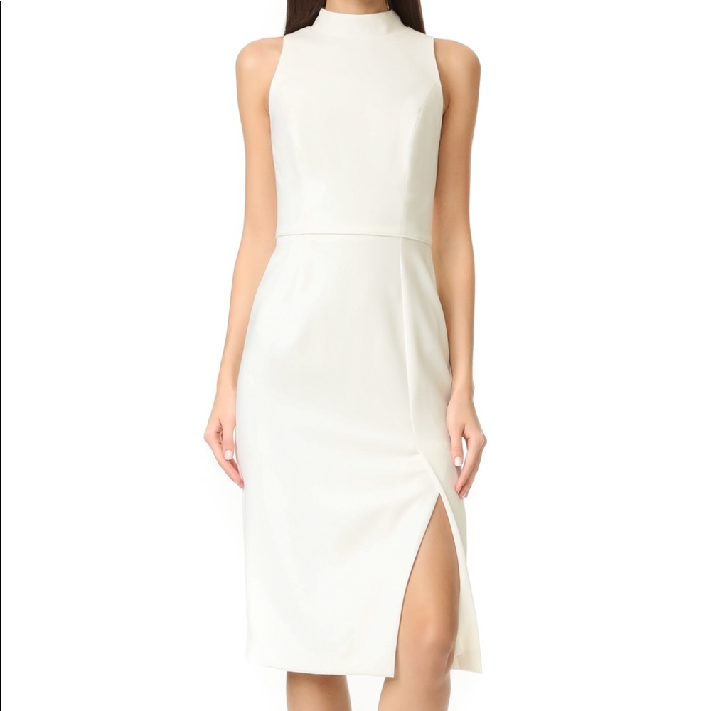 Black Halo white dress